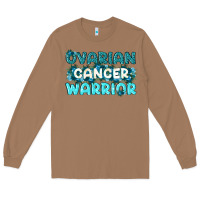 Toasted Coconut Ovarian Cancer Warrior Long Sleeve Tee - texasbilliewilder