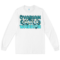 White Ovarian Cancer Warrior Long Sleeve Tee - texasbilliewilder