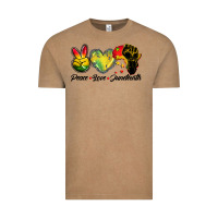 Vintage Coffee peace love juneteenth Vintage Tee - BarkalooDesign