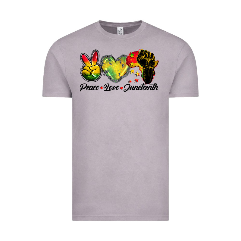 Peace Love Juneteenth Vintage Tee by BarkalooDesign | Teevron