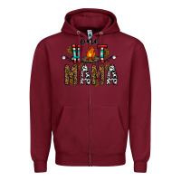 Burgundy one hot mama Zipper Hoodie - CowhideDigitalArt