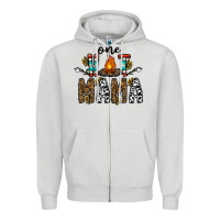 Dove Grey one hot mama Zipper Hoodie - CowhideDigitalArt