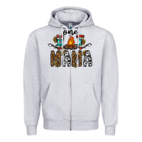 Heather Grey one hot mama Zipper Hoodie - CowhideDigitalArt