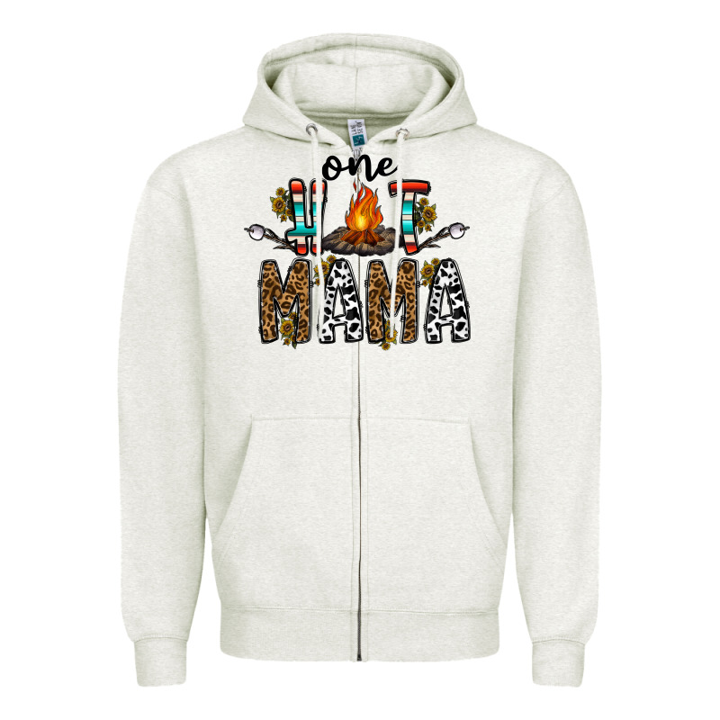 One Hot Mama Zipper Hoodie by CowhideDigitalArt | Teevron