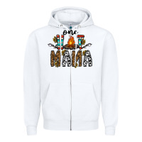 White one hot mama Zipper Hoodie - CowhideDigitalArt