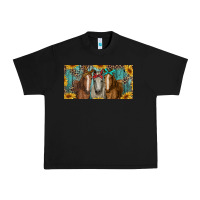 Black horses with leopard and sunflowers Urban Heavy Tee - RanaPortraitStore