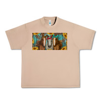 Burro horses with leopard and sunflowers Urban Heavy Tee - RanaPortraitStore