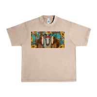 French Oak horses with leopard and sunflowers Urban Heavy Tee - RanaPortraitStore