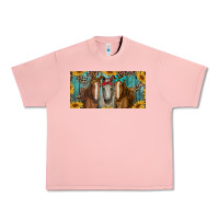 Salmon horses with leopard and sunflowers Urban Heavy Tee - RanaPortraitStore