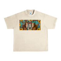 Sandshell horses with leopard and sunflowers Urban Heavy Tee - RanaPortraitStore