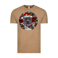 Vintage Coffee Pitbull And Buffalo Plaid Vintage Tee - RanaPortraitStore