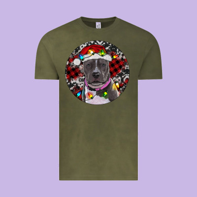 Vintage Tee Pitbull And Buffalo Plaid