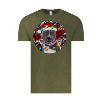 Vintage Olive Pitbull And Buffalo Plaid Vintage Tee - RanaPortraitStore