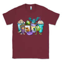 Burgundy cartoon characters coffee cups Classic Tee - Zillion Design Studio