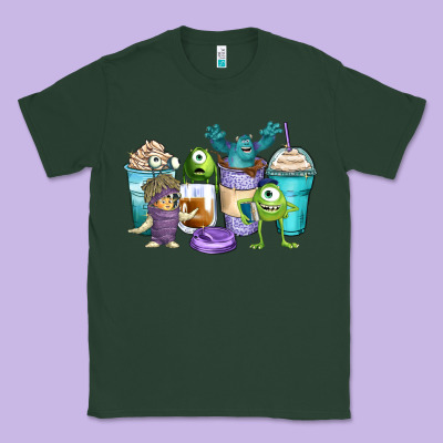 Cartoon Characters Coffee Cups Classic Tee Designed By Zillion Design Studio