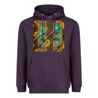 Plum aztec and sunflowers Heavyweight Hoodie - BundleAndBundleShop