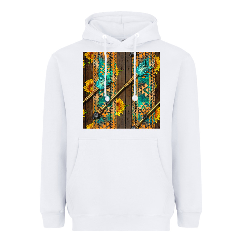 Aztec And Sunflowers Heavyweight Hoodie by BundleAndBundleShop | Teevron
