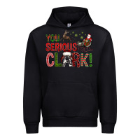 Black You Serious Clark With Santa Sleigh Urban Hoodie - BundleAndBundleShop