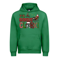 Emerald You Serious Clark With Santa Sleigh Urban Hoodie - BundleAndBundleShop