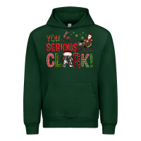 Forest Green You Serious Clark With Santa Sleigh Urban Hoodie - BundleAndBundleShop