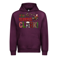 Mauve Wine You Serious Clark With Santa Sleigh Urban Hoodie - BundleAndBundleShop