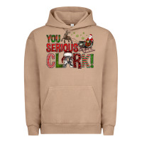Pigment Burro You Serious Clark With Santa Sleigh Urban Hoodie - BundleAndBundleShop