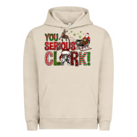 Pigment French Oak You Serious Clark With Santa Sleigh Urban Hoodie - BundleAndBundleShop