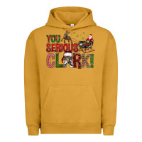 Pigment Peanut Butter You Serious Clark With Santa Sleigh Urban Hoodie - BundleAndBundleShop