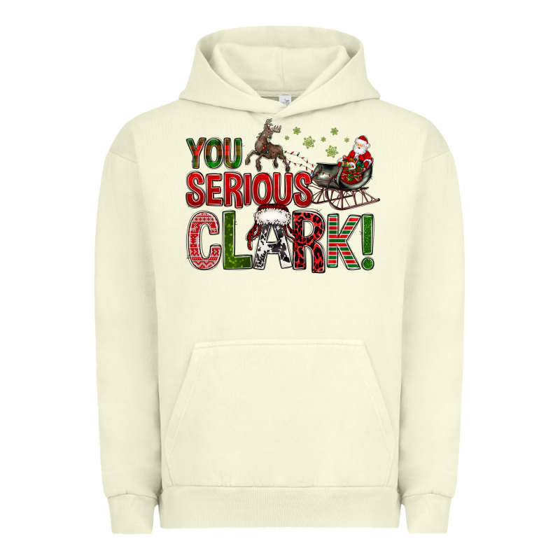 You Serious Clark With Santa Sleigh Urban Hoodie by BundleAndBundleShop | Teevron