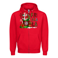 Red fa la la la la christmas santa claus coffee cup Zipper Hoodie - FaDigitalArtStudio