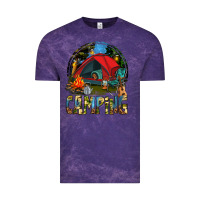 Cloud Purple camping Vintage Tee - texasbilliewilder