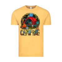 Vintage Mustard camping Vintage Tee - texasbilliewilder