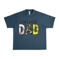 Midnight Navy ballpark dad with softball and baseball Urban Heavy Tee - texasbilliewilder