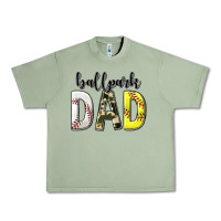 Oil Green ballpark dad with softball and baseball Urban Heavy Tee - texasbilliewilder
