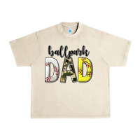Sandshell ballpark dad with softball and baseball Urban Heavy Tee - texasbilliewilder