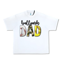 White ballpark dad with softball and baseball Urban Heavy Tee - texasbilliewilder