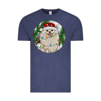 Vintage Denim Pomeranian And Farm Vintage Tee - RanaPortraitStore