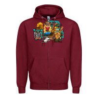 Burgundy western Truck with gnomes Zipper Hoodie - HRA Design Shop