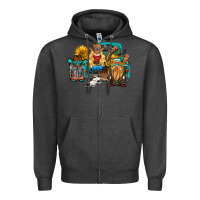 Charcoal Heather western Truck with gnomes Zipper Hoodie - HRA Design Shop