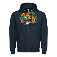 Navy western Truck with gnomes Zipper Hoodie - HRA Design Shop