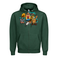Sports Green western Truck with gnomes Zipper Hoodie - HRA Design Shop