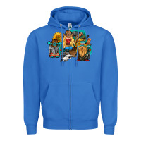 True Royal western Truck with gnomes Zipper Hoodie - HRA Design Shop