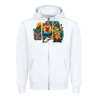 White western Truck with gnomes Zipper Hoodie - HRA Design Shop