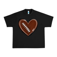 Black american football heart Urban Heavy Tee - texasbilliewilder