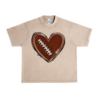 French Oak american football heart Urban Heavy Tee - texasbilliewilder