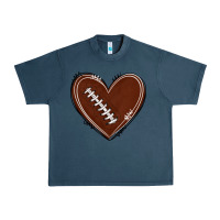 Midnight Navy american football heart Urban Heavy Tee - texasbilliewilder