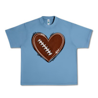 Pebble Blue american football heart Urban Heavy Tee - texasbilliewilder