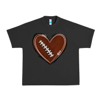 Pigment Black american football heart Urban Heavy Tee - texasbilliewilder