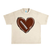 Sandshell american football heart Urban Heavy Tee - texasbilliewilder