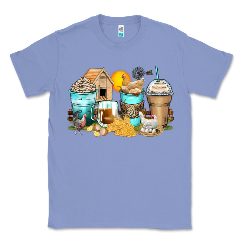 Chicken Coffee Cups Classic Tee by Zillion Design Studio | Teevron